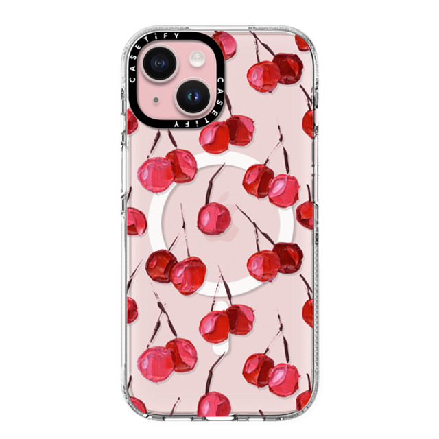 Ann Marie Coolick x CASETiFY iPhone 15 ケース クリア クリア ケース MagSafe対応 Bing Cherry