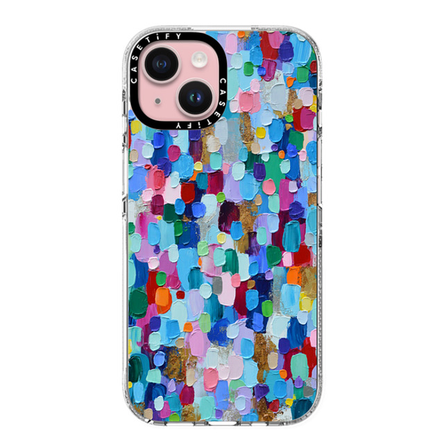 Ann Marie Coolick x CASETiFY iPhone 15 ケース クリア クリア ケース MagSafe対応 Rainbow Sparkle Confetti
