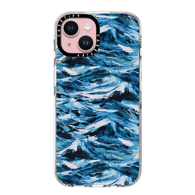 Ann Marie Coolick x CASETiFY iPhone 15 Case Clear Clear Case MagSafe Compatible Deep Blue Seas Ann Marie Coolick x CASETiFY iPhone 15 Case Clear Clear Case MagSafe Compatible Deep Blue Seas