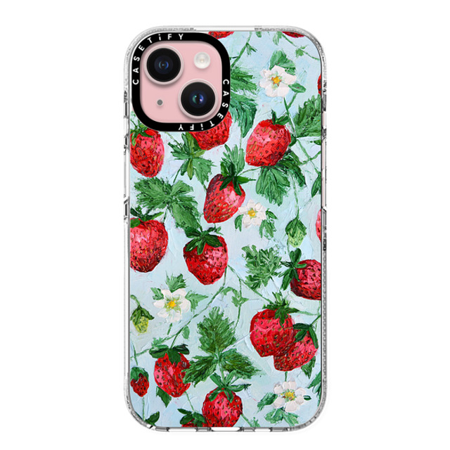 Ann Marie Coolick x CASETiFY iPhone 15 Case Clear Clear Case MagSafe Compatible Strawberry Garden Mother's Day Ann Marie Coolick x CASETiFY iPhone 15 Case Clear Clear Case MagSafe Compatible Strawberry Garden Mother's Day