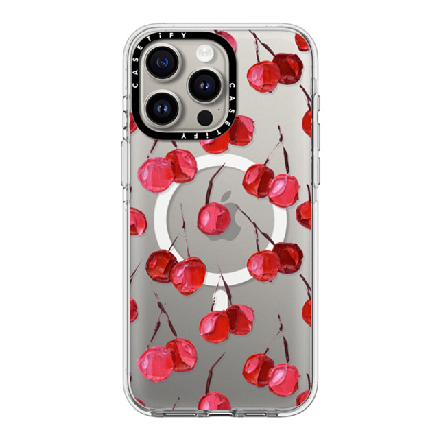 Ann Marie Coolick x CASETiFY iPhone 15 Pro Max ケース クリア クリア ケース MagSafe対応 Bing Cherry