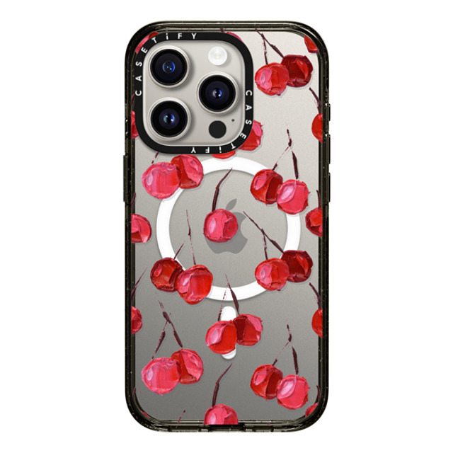 Ann Marie Coolick x CASETiFY iPhone 15 Pro ケース ブラック インパクトケース MagSafe対応 Bing Cherry