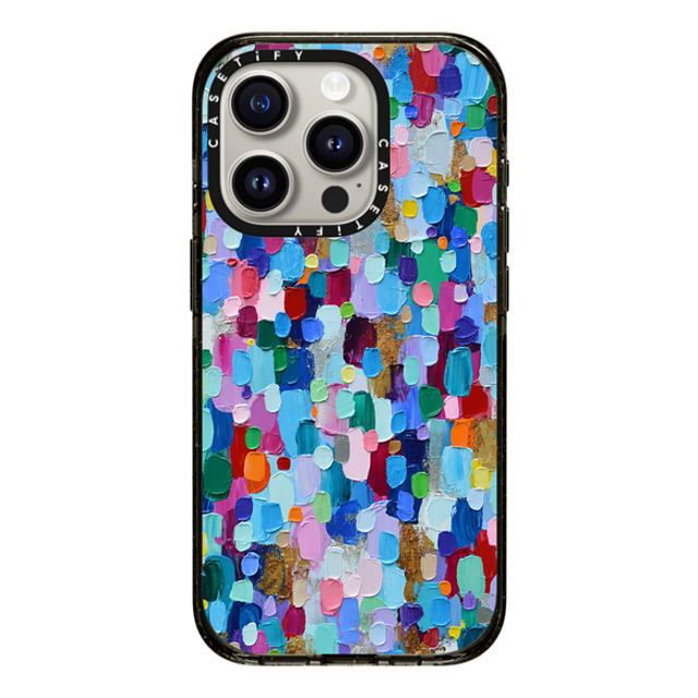 Ann Marie Coolick x CASETiFY iPhone 15 Pro ケース ブラック インパクトケース Rainbow Sparkle Confetti