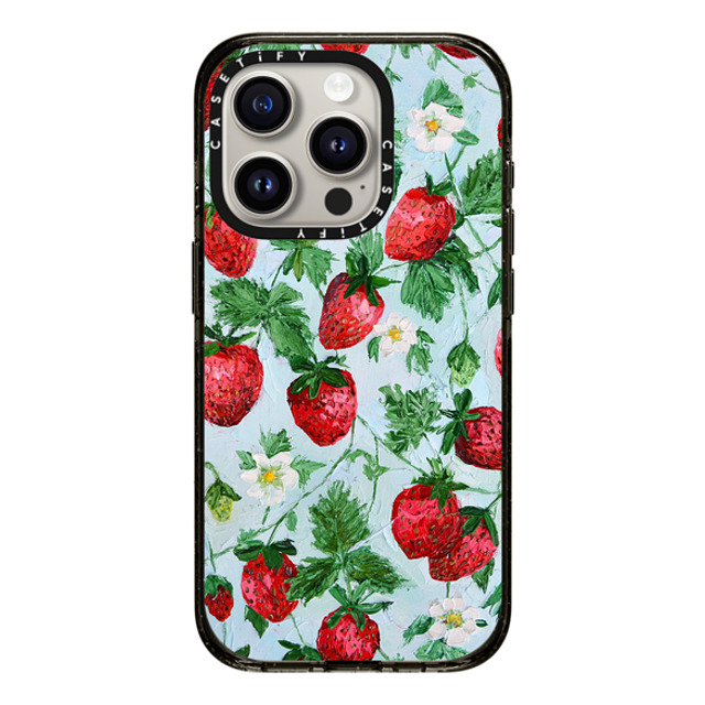 Ann Marie Coolick x CASETiFY iPhone 15 Pro ケース ブラック インパクトケース MagSafe対応 Strawberry Garden Father's Day Ann Marie Coolick x CASETiFY iPhone 15 Pro ケース ブラック インパクトケース MagSafe対応 Strawberry Garden Father's Day