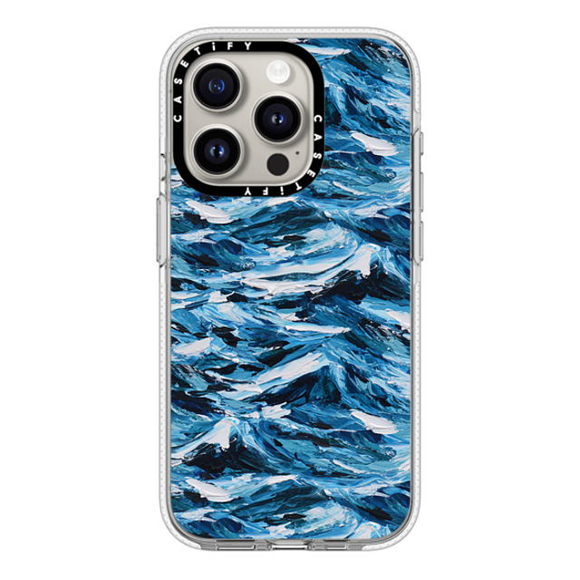 Ann Marie Coolick x CASETiFY iPhone 15 Pro Case Clear Clear Case MagSafe Compatible Deep Blue Seas Ann Marie Coolick x CASETiFY iPhone 15 Pro Case Clear Clear Case MagSafe Compatible Deep Blue Seas