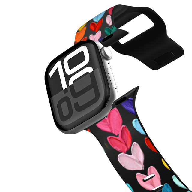Ann Marie Coolick x CASETiFY Apple Watch Band Series 10 (46mm) Love,Fine Art ブラック インパクト バンド Clear Polka Daub Hearts Father's Day Ann Marie Coolick x CASETiFY Apple Watch Band Series 10 (46mm) Love,Fine Art ブラック インパクト バンド Clear Polka Daub Hearts Father's Day