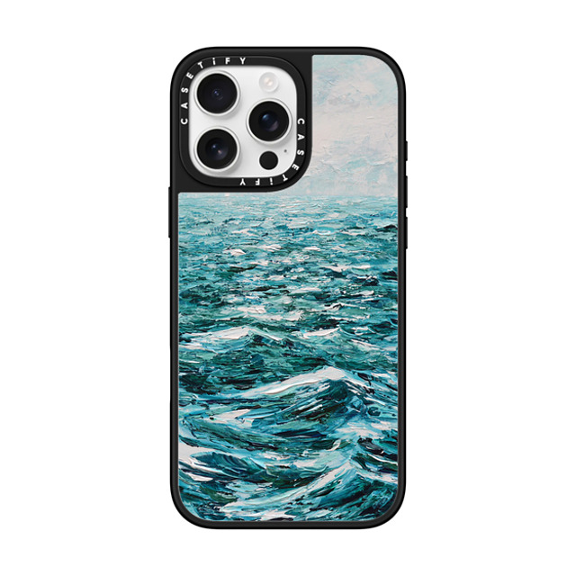 Ann Marie Coolick x CASETiFY iPhone 16 Pro Max ケース Silver on Black ミラーケース MagSafe対応 Rolling Sapphire Back to School Ann Marie Coolick x CASETiFY iPhone 16 Pro Max ケース Silver on Black ミラーケース MagSafe対応 Rolling Sapphire Back to School