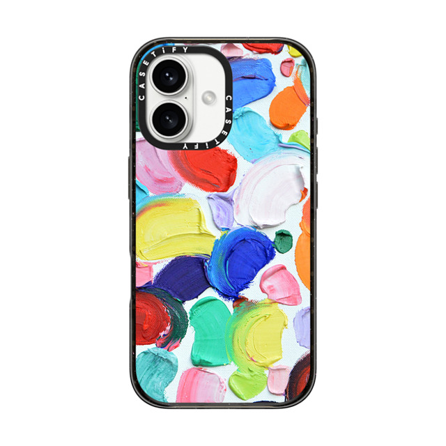 Ann Marie Coolick x CASETiFY iPhone 16 ケース ブラック インパクトケース MagSafe対応 Polka Daub Swirls Father's Day Ann Marie Coolick x CASETiFY iPhone 16 ケース ブラック インパクトケース MagSafe対応 Polka Daub Swirls Father's Day