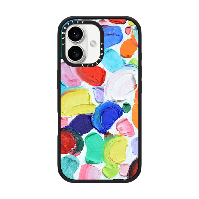 Ann Marie Coolick x CASETiFY iPhone 16 Case Matte Black Impact Case MagSafe Compatible Polka Daub Swirls Father's Day Ann Marie Coolick x CASETiFY iPhone 16 Case Matte Black Impact Case MagSafe Compatible Polka Daub Swirls Father's Day