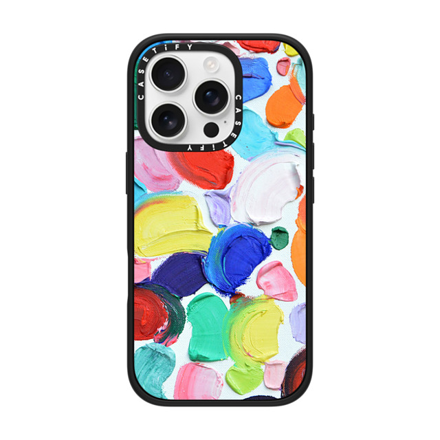 Ann Marie Coolick x CASETiFY iPhone 16 Pro Case Matte Black Impact Case MagSafe Compatible Polka Daub Swirls Father's Day Ann Marie Coolick x CASETiFY iPhone 16 Pro Case Matte Black Impact Case MagSafe Compatible Polka Daub Swirls Father's Day