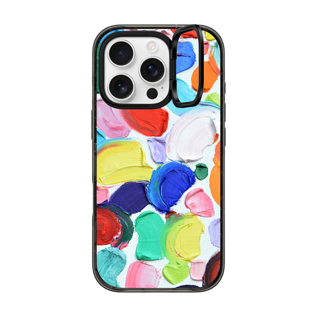Ann Marie Coolick x CASETiFY iPhone 16 Pro ケース ブラック インパクトリングスタンドケース MagSafe対応 Polka Daub Swirls Father's Day Ann Marie Coolick x CASETiFY iPhone 16 Pro ケース ブラック インパクトリングスタンドケース MagSafe対応 Polka Daub Swirls Father's Day