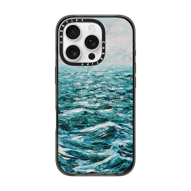 Ann Marie Coolick x CASETiFY iPhone 16 Pro ケース ブラック インパクトケース Rolling Sapphire Back to School Ann Marie Coolick x CASETiFY iPhone 16 Pro ケース ブラック インパクトケース Rolling Sapphire Back to School