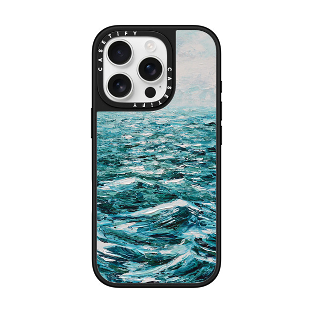 Ann Marie Coolick x CASETiFY iPhone 16 Pro ケース Silver on Black ミラーケース MagSafe対応 Rolling Sapphire Back to School Ann Marie Coolick x CASETiFY iPhone 16 Pro ケース Silver on Black ミラーケース MagSafe対応 Rolling Sapphire Back to School