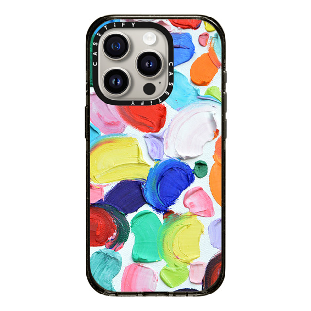 Ann Marie Coolick x CASETiFY iPhone 15 Pro Case Black Impact Case MagSafe Compatible Polka Daub Swirls Father's Day Ann Marie Coolick x CASETiFY iPhone 15 Pro Case Black Impact Case MagSafe Compatible Polka Daub Swirls Father's Day
