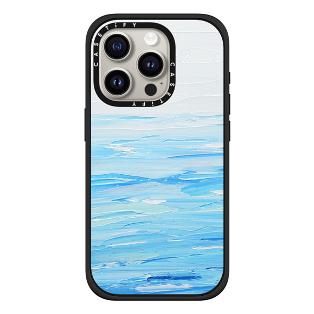 Ann Marie Coolick x CASETiFY iPhone 15 Pro ケース マットブラック インパクトケース MagSafe対応 Quiet Waters