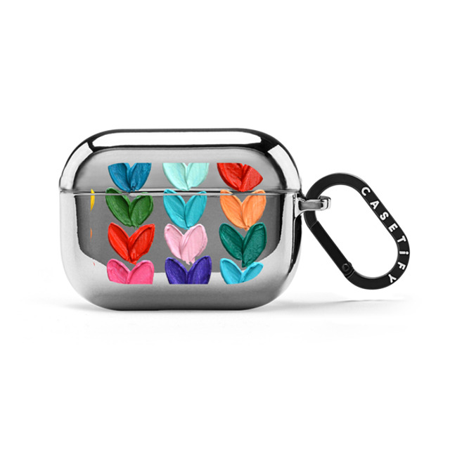 Ann Marie Coolick x CASETiFY AirPods Pro Love,Fine Art シルバー ミラー ケース Clear Polka Daub Hearts Back to School Ann Marie Coolick x CASETiFY AirPods Pro Love,Fine Art シルバー ミラー ケース Clear Polka Daub Hearts Back to School