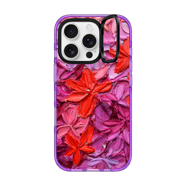 Ann Marie Coolick x CASETiFY iPhone 16 Pro Case パープル インパクトリングスタンドケース MagSafe対応 Magenta Garden Floral Ann Marie Coolick x CASETiFY iPhone 16 Pro Case パープル インパクトリングスタンドケース MagSafe対応 Magenta Garden Floral