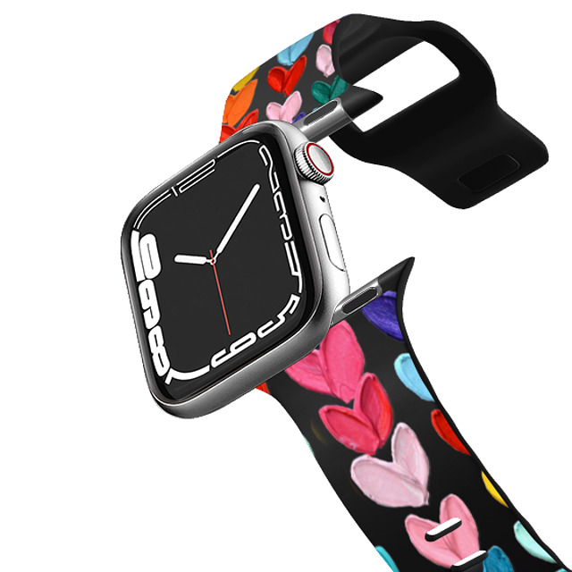 Ann Marie Coolick x CASETiFY Apple Watch Band Series 7-9 (41mm) ブラック インパクト バンド Clear Polka Daub Hearts