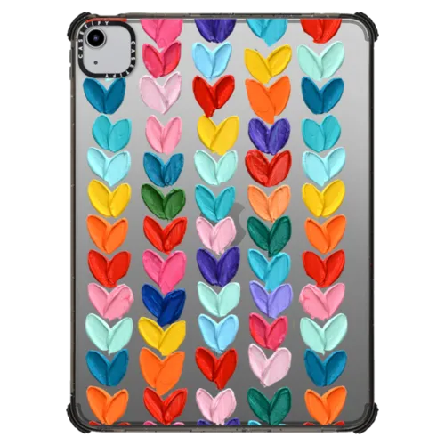 iPad Air (4th/5th gen) - Clear Polka Daub Hearts