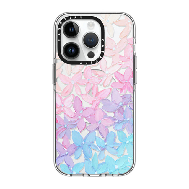 Ann Marie Coolick x CASETiFY iPhone 14 Pro ケース クリア クリア ケース MagSafe対応 Clear Hydrangea Blooms