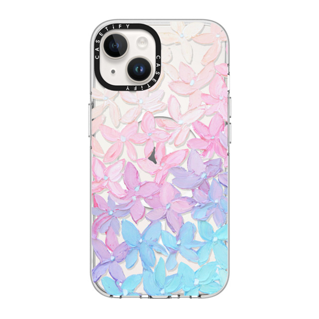 Ann Marie Coolick x CASETiFY iPhone 14 ケース クリア クリア ケース MagSafe対応 Clear Hydrangea Blooms