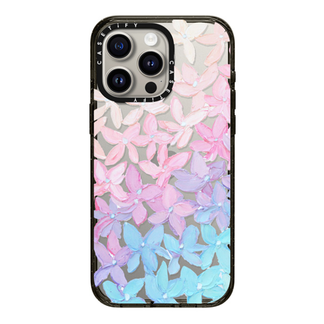 Ann Marie Coolick x CASETiFY iPhone 15 Pro Max ケース ブラック インパクトケース Clear Hydrangea Blooms