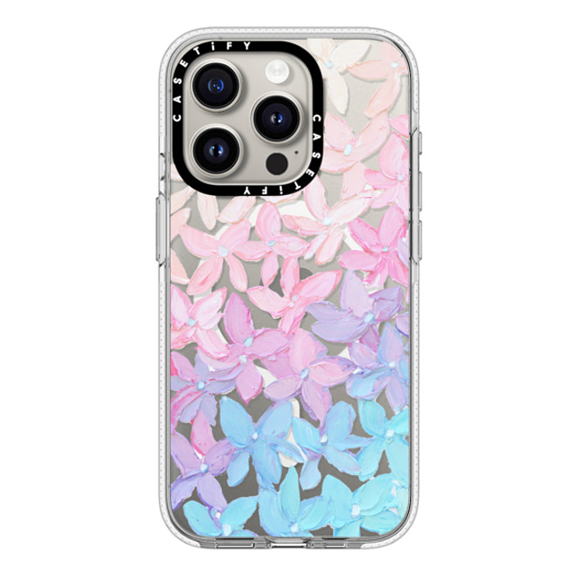 Ann Marie Coolick x CASETiFY iPhone 15 Pro ケース クリア クリア ケース MagSafe対応 Clear Hydrangea Blooms