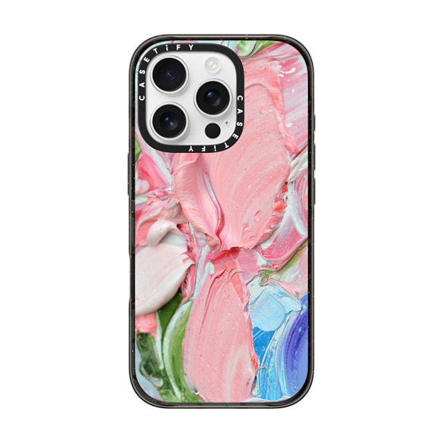 Ann Marie Coolick x CASETiFY iPhone 16 Pro Case Black Impact Case MagSafe Compatible Frosted Coral Father's Day Ann Marie Coolick x CASETiFY iPhone 16 Pro Case Black Impact Case MagSafe Compatible Frosted Coral Father's Day