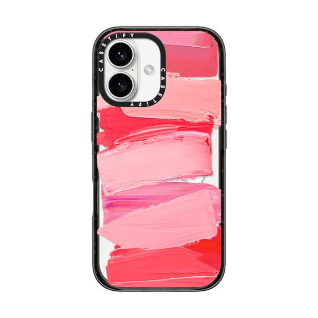 Ann Marie Coolick x CASETiFY iPhone 16 ケース ブラック インパクトケース MagSafe対応 Rasberry Daubs Back to School Ann Marie Coolick x CASETiFY iPhone 16 ケース ブラック インパクトケース MagSafe対応 Rasberry Daubs Back to School