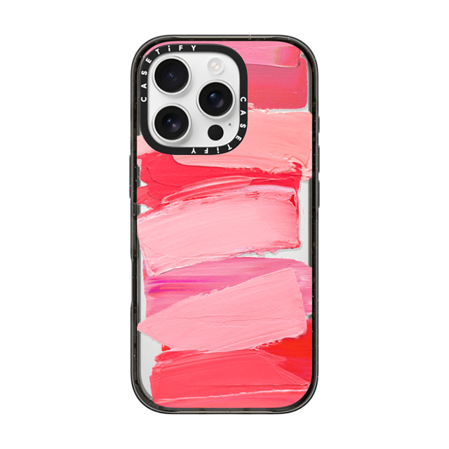 Ann Marie Coolick x CASETiFY iPhone 16 Pro ケース ブラック インパクトケース Rasberry Daubs Back to School Ann Marie Coolick x CASETiFY iPhone 16 Pro ケース ブラック インパクトケース Rasberry Daubs Back to School