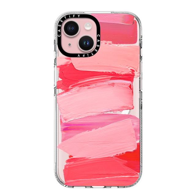 Ann Marie Coolick x CASETiFY iPhone 15 Case クリア クリア ケース MagSafe対応 Rasberry Daubs Back to School Ann Marie Coolick x CASETiFY iPhone 15 Case クリア クリア ケース MagSafe対応 Rasberry Daubs Back to School