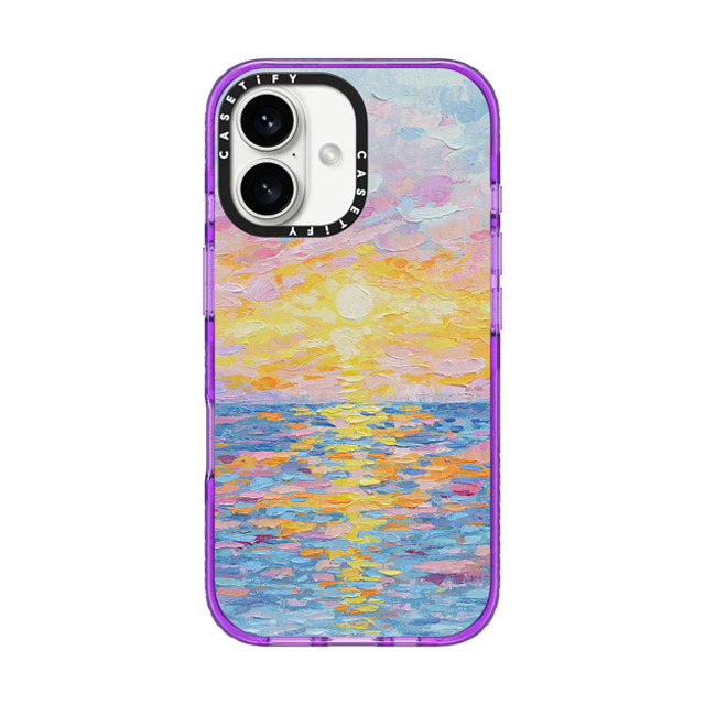 Ann Marie Coolick x CASETiFY iPhone 16 ケース パープル インパクトケース MagSafe対応 Frosted Sunset Back to School Ann Marie Coolick x CASETiFY iPhone 16 ケース パープル インパクトケース MagSafe対応 Frosted Sunset Back to School