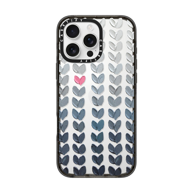 Ann Marie Coolick x CASETiFY iPhone 16 Pro Max Case Love,Fine Art Black Impact Case Pink and Grey Polka Daub Hearts Mother's Day Ann Marie Coolick x CASETiFY iPhone 16 Pro Max Case Love,Fine Art Black Impact Case Pink and Grey Polka Daub Hearts Mother's Day