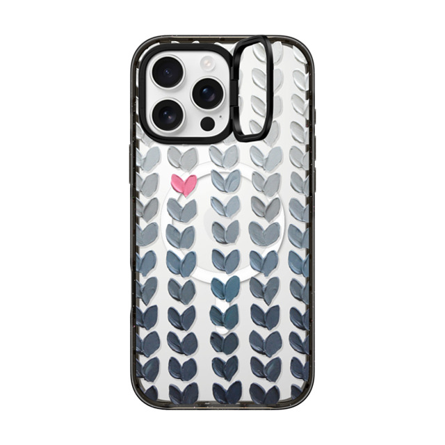 Ann Marie Coolick x CASETiFY iPhone 16 Pro Max ケース Love,Fine Art ブラック インパクトリングスタンドケース MagSafe対応 Pink and Grey Polka Daub Hearts Mother's Day Ann Marie Coolick x CASETiFY iPhone 16 Pro Max ケース Love,Fine Art ブラック インパクトリングスタンドケース MagSafe対応 Pink and Grey Polka Daub Hearts Mother's Day
