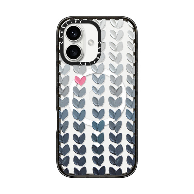 Ann Marie Coolick x CASETiFY iPhone 16 ケース Love,Fine Art ブラック インパクトケース MagSafe対応 Pink and Grey Polka Daub Hearts Mother's Day Ann Marie Coolick x CASETiFY iPhone 16 ケース Love,Fine Art ブラック インパクトケース MagSafe対応 Pink and Grey Polka Daub Hearts Mother's Day