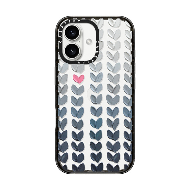 Ann Marie Coolick x CASETiFY iPhone 16 ケース Love,Fine Art ブラック インパクトケース Pink and Grey Polka Daub Hearts Mother's Day Ann Marie Coolick x CASETiFY iPhone 16 ケース Love,Fine Art ブラック インパクトケース Pink and Grey Polka Daub Hearts Mother's Day