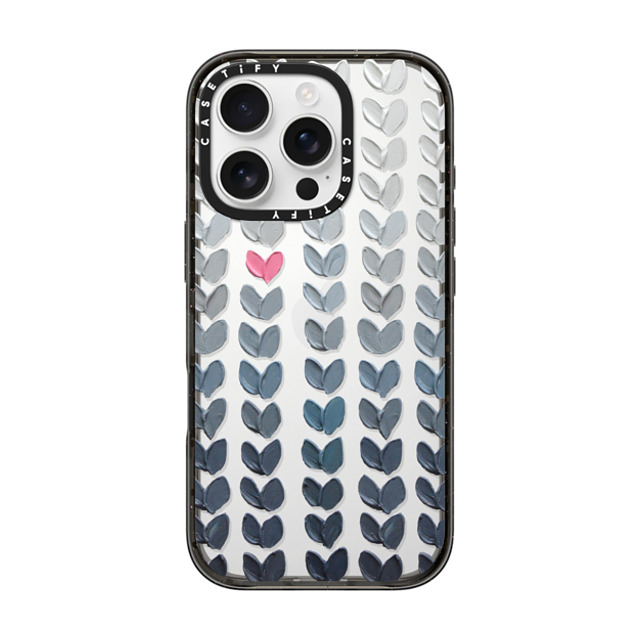 Ann Marie Coolick x CASETiFY iPhone 16 Pro ケース Love,Fine Art ブラック インパクトケース Pink and Grey Polka Daub Hearts Mother's Day Ann Marie Coolick x CASETiFY iPhone 16 Pro ケース Love,Fine Art ブラック インパクトケース Pink and Grey Polka Daub Hearts Mother's Day