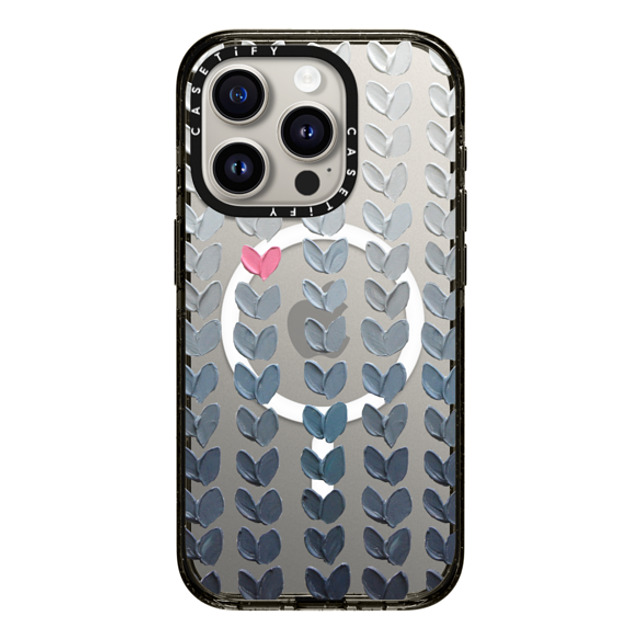 Ann Marie Coolick x CASETiFY iPhone 15 Pro ケース Love,Fine Art ブラック インパクトケース MagSafe対応 Pink and Grey Polka Daub Hearts Mother's Day Ann Marie Coolick x CASETiFY iPhone 15 Pro ケース Love,Fine Art ブラック インパクトケース MagSafe対応 Pink and Grey Polka Daub Hearts Mother's Day