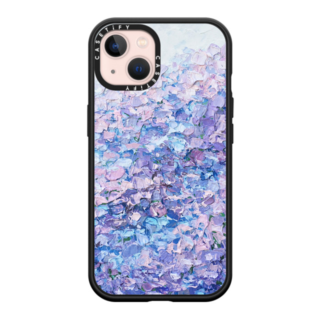 Ann Marie Coolick x CASETiFY iPhone 13 ケース マットブラック インパクトケース MagSafe対応 Hydrangea Summer