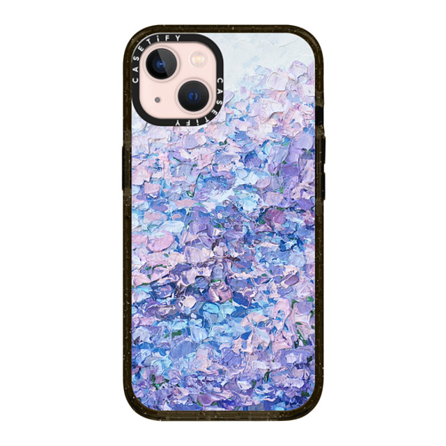 Ann Marie Coolick x CASETiFY iPhone 13 ケース ブラック インパクトケース MagSafe対応 Hydrangea Summer