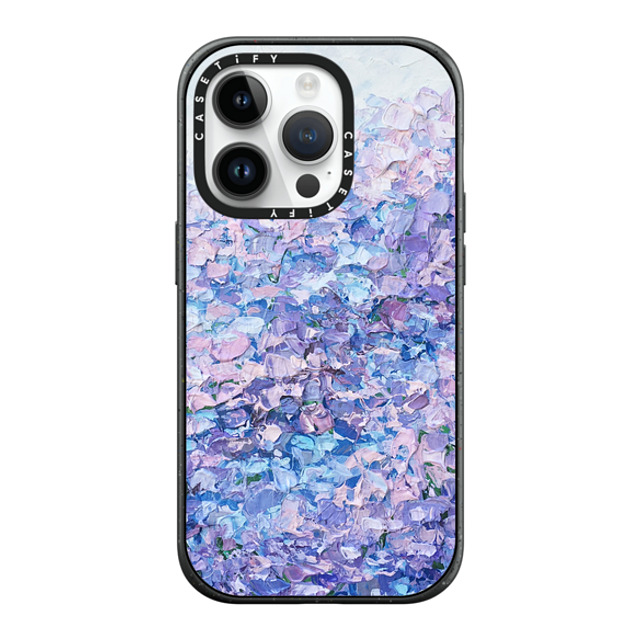 Ann Marie Coolick x CASETiFY iPhone 14 Pro ケース マットブラック インパクトケース MagSafe対応 Hydrangea Summer