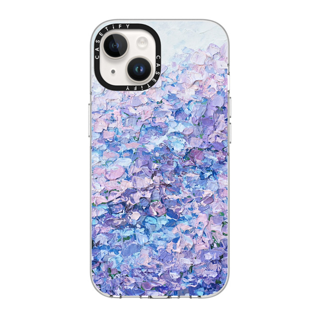 Ann Marie Coolick x CASETiFY iPhone 14 ケース クリア クリア ケース MagSafe対応 Hydrangea Summer