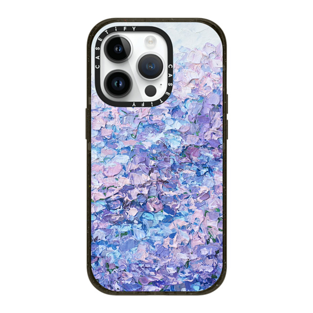 Ann Marie Coolick x CASETiFY iPhone 14 Pro ケース ブラック インパクトケース MagSafe対応 Hydrangea Summer