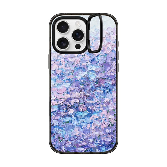 Ann Marie Coolick x CASETiFY iPhone 16 Pro Max ケース ブラック インパクトリングスタンドケース MagSafe対応 Hydrangea Summer