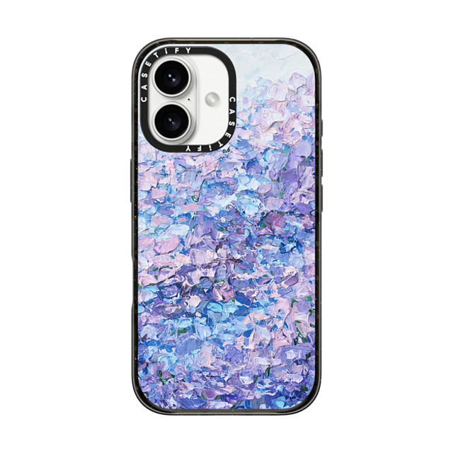 Ann Marie Coolick x CASETiFY iPhone 16 ケース ブラック インパクトケース MagSafe対応 Hydrangea Summer