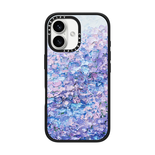 Ann Marie Coolick x CASETiFY iPhone 16 ケース マットブラック インパクトケース MagSafe対応 Hydrangea Summer