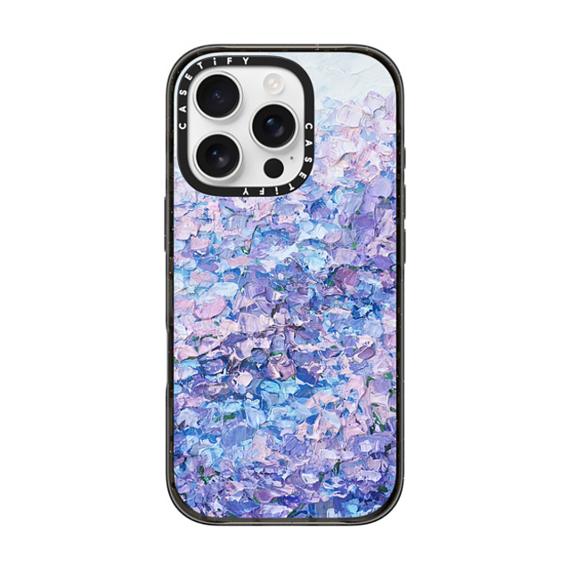 Ann Marie Coolick x CASETiFY iPhone 16 Pro ケース ブラック インパクトケース MagSafe対応 Hydrangea Summer