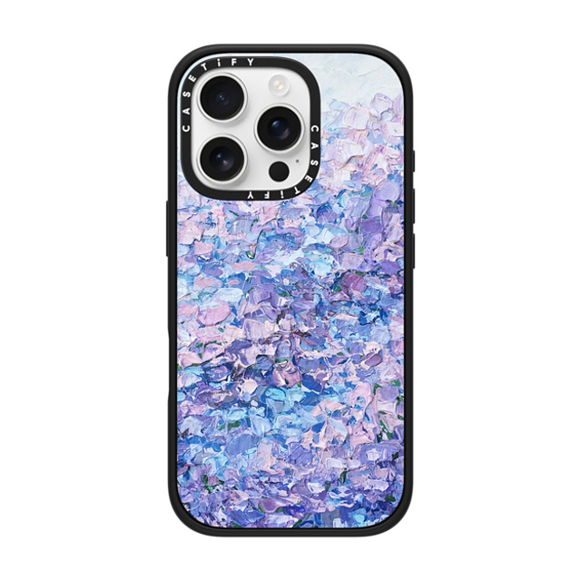 Ann Marie Coolick x CASETiFY iPhone 16 Pro ケース マットブラック インパクトケース MagSafe対応 Hydrangea Summer