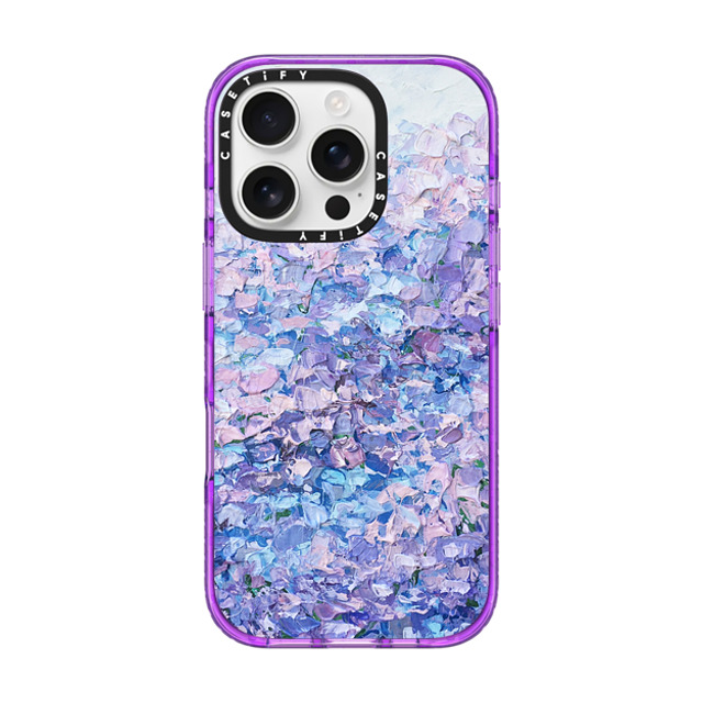 Ann Marie Coolick x CASETiFY iPhone 16 Pro Case パープル Impact Case MagSafe Compatible Hydrangea Summer Ann Marie Coolick x CASETiFY iPhone 16 Pro Case パープル Impact Case MagSafe Compatible Hydrangea Summer