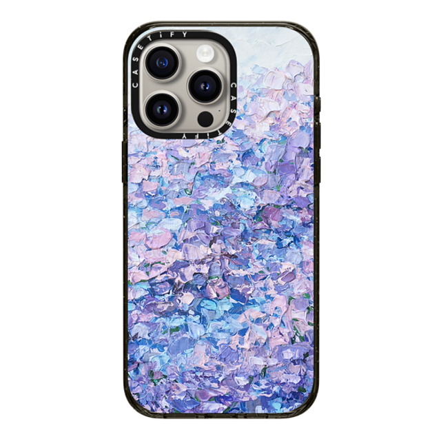 Ann Marie Coolick x CASETiFY iPhone 15 Pro Max ケース ブラック インパクトケース Hydrangea Summer